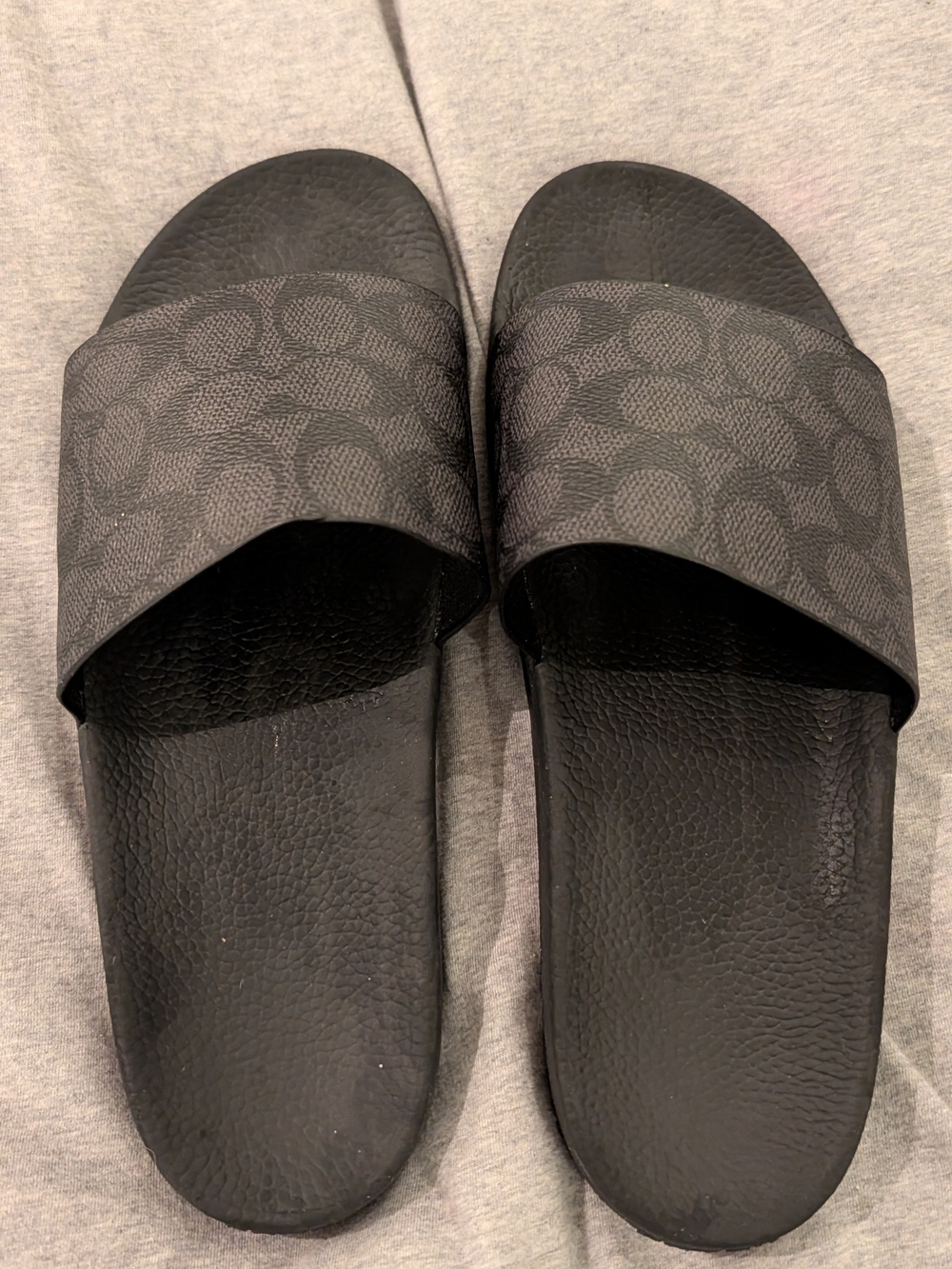 Coach Patterned Slide Sandals Size 9